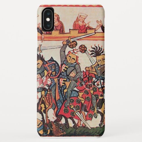 MEDIEVAL TOURNAMENT FIGHTING KNIGHTS AND DAMSELS iPhone XS MAX CASE