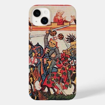 Medieval Tournament Fighting Knights And Damsels Case-mate Iphone 14 Plus Case by AiLartworks at Zazzle