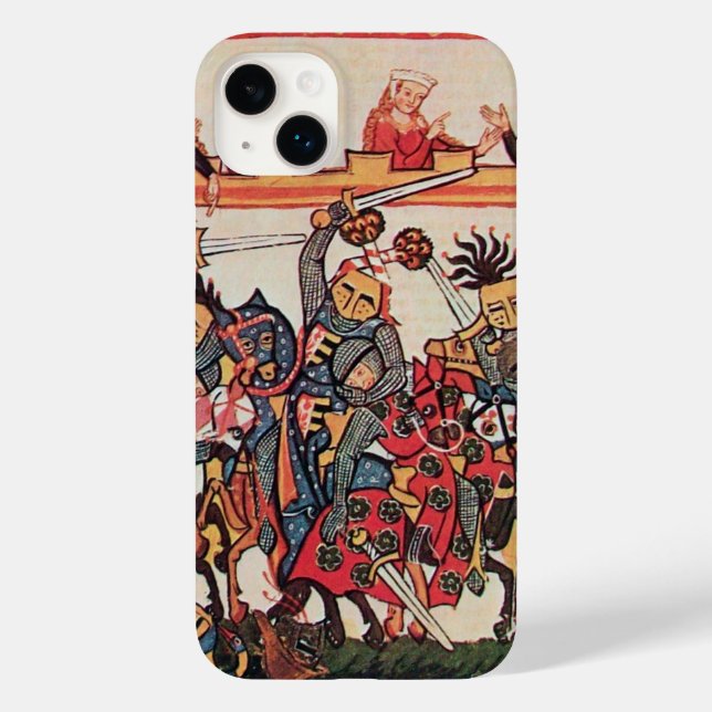 MEDIEVAL TOURNAMENT FIGHTING KNIGHTS AND DAMSELS Case-Mate iPhone CASE (Back)