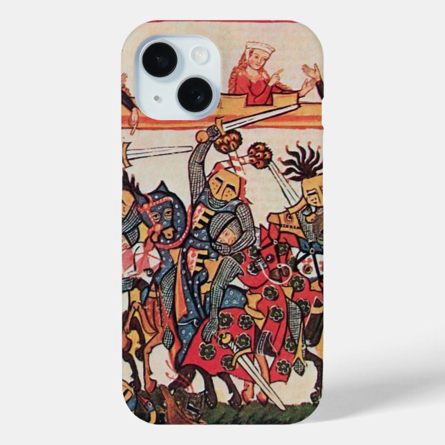MEDIEVAL TOURNAMENT, FIGHTING KNIGHTS AND DAMSELS Case-Mate iPhone CASE (Back)