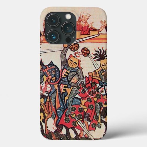 MEDIEVAL TOURNAMENT FIGHTING KNIGHTS AND DAMSELS iPhone 13 PRO CASE