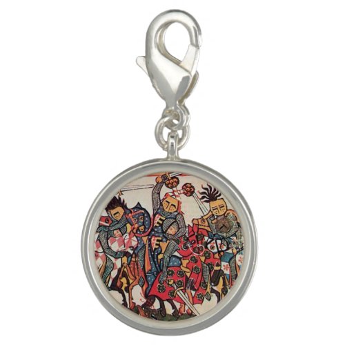 MEDIEVAL TOURNAMENT FIGHTING KNIGHTS AND DAMSELS CHARM