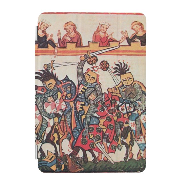 MEDIEVAL TOURNAMENT, FIGHTING KNIGHTS AND DAMSELS iPad MINI COVER (Front)