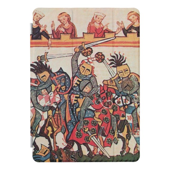MEDIEVAL TOURNAMENT, FIGHTING KNIGHTS AND DAMSELS iPad PRO COVER (Front)