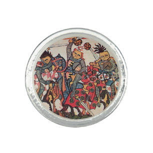 MEDIEVAL TOURNAMENT, FIGHTING KNIGHTS AND DAMSELS RING