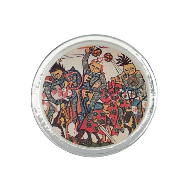 MEDIEVAL TOURNAMENT, FIGHTING KNIGHTS AND DAMSELS RING (Front)