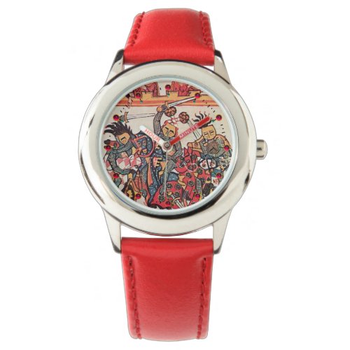 MEDIEVAL TOURNAMENT FIGHTING KNIGHTS Miniature Watch
