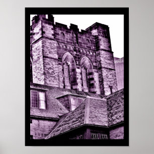 Medieval Tower in Purple Poster
