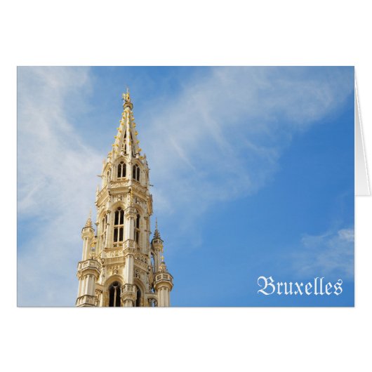 medieval Town Hall in Brussels Cards (Front Horizontal)