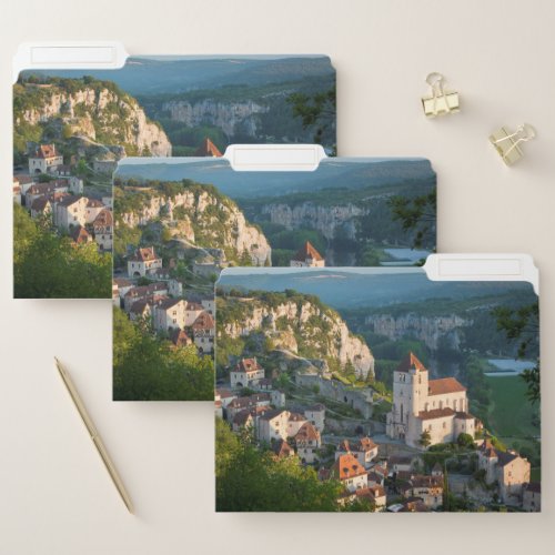 Medieval Town landscape  France File Folder