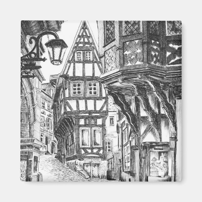 Medieval Townscape Magnet (Front)