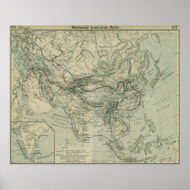 Medieval Trade Routes Poster (Front)