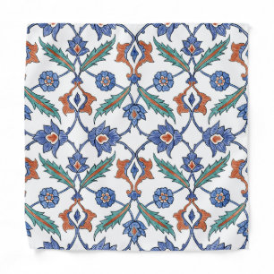 Medieval Turkish Tiles: Floral Ornament. Bandana