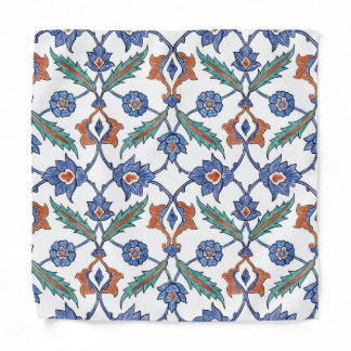 Medieval Turkish Tiles: Floral Ornament. Bandana