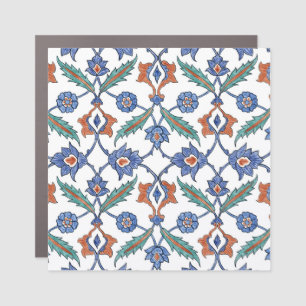 Medieval Turkish Tiles: Floral Ornament. Car Magnet