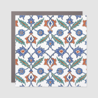 Medieval Turkish Tiles: Floral Ornament. Car Magnet