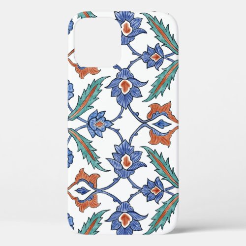 Medieval Turkish Tiles Floral Ornament iPhone 12 Case
