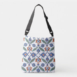 Medieval Turkish Tiles: Floral Ornament. Crossbody Bag