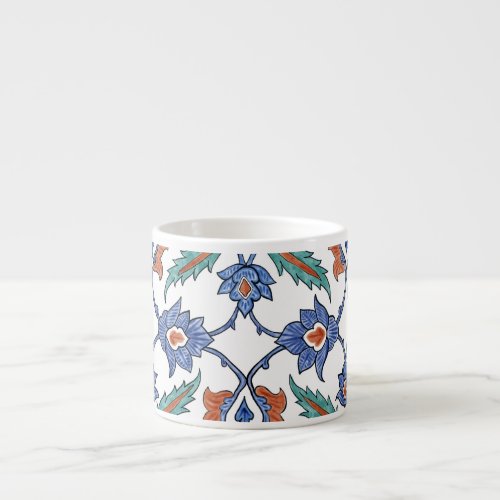 Medieval Turkish Tiles Floral Ornament Espresso Cup