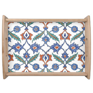 Medieval Turkish Tiles: Floral Ornament. Serving Tray