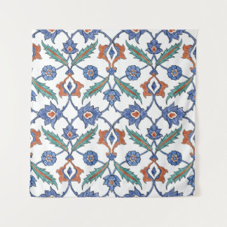 Medieval Turkish Tiles: Floral Ornament. Tapestry