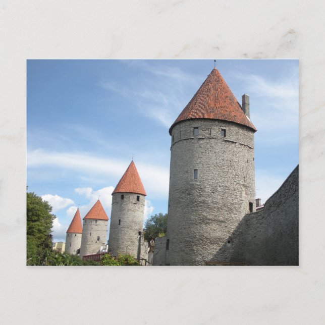 Medieval Turrets or Towers in Tallinn, Estonia Postcard (Front)