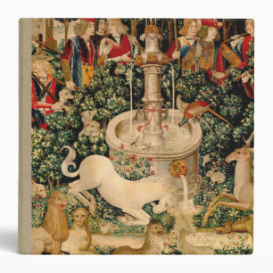 Medieval Unicorn Tapestries Print: Met Cloisters 3 Ring Binder