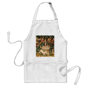 Medieval Unicorn Tapestries Print: Met Cloisters Adult Apron