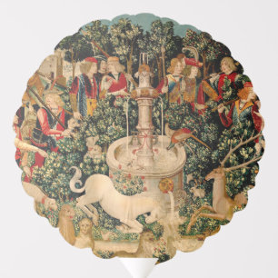 Medieval Unicorn Tapestries Print: Met Cloisters Balloon
