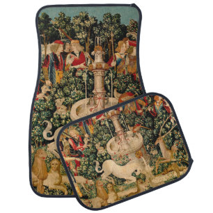 Medieval Unicorn Tapestries Print: Met Cloisters Car Floor Mat