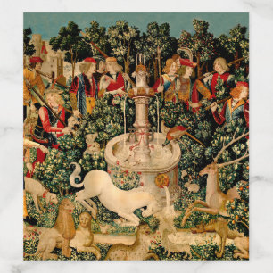 Medieval Unicorn Tapestries Print: Met Cloisters Envelope Liner