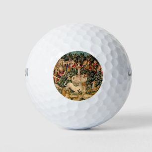 Medieval Unicorn Tapestries Print: Met Cloisters Golf Balls