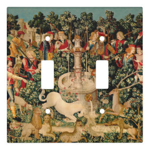 Medieval Unicorn Tapestries Print: Met Cloisters Light Switch Cover