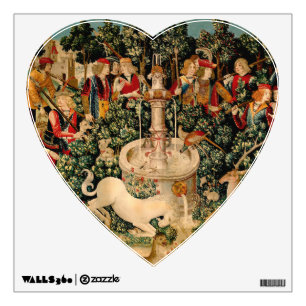 Medieval Unicorn Tapestries Print: Met Cloisters Wall Decal
