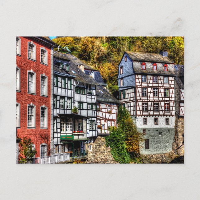 Medieval Village Monschau in Germany Postcard (Front)