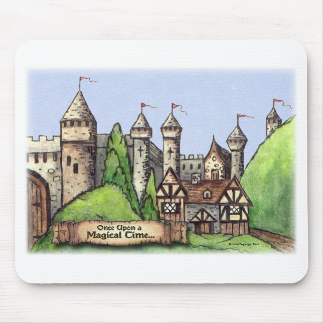 Medieval Village Painting Mouse Pad (Front)