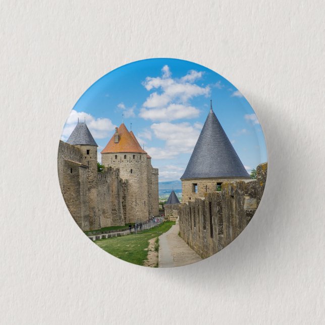 Medieval Walls of Carcassonne Button (Front)