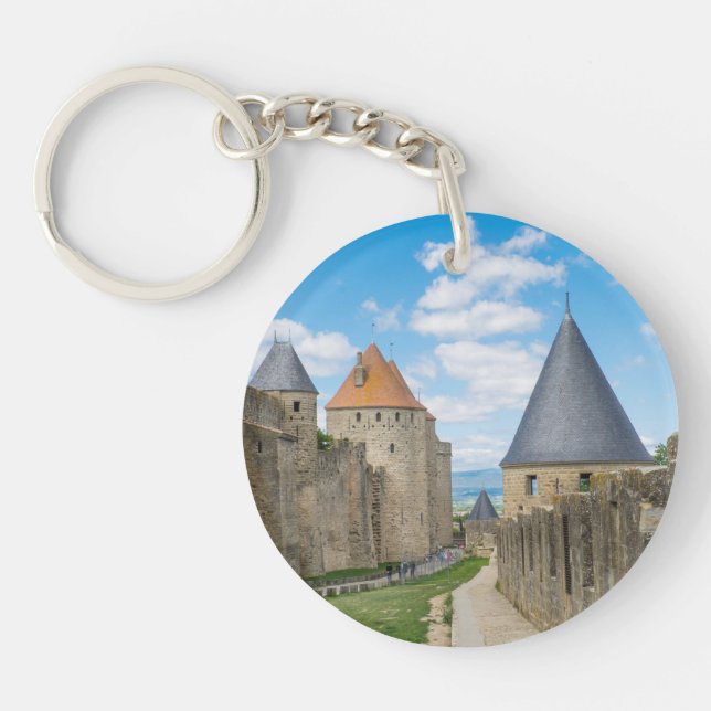 Medieval Walls of Carcassonne Keychain (Front)