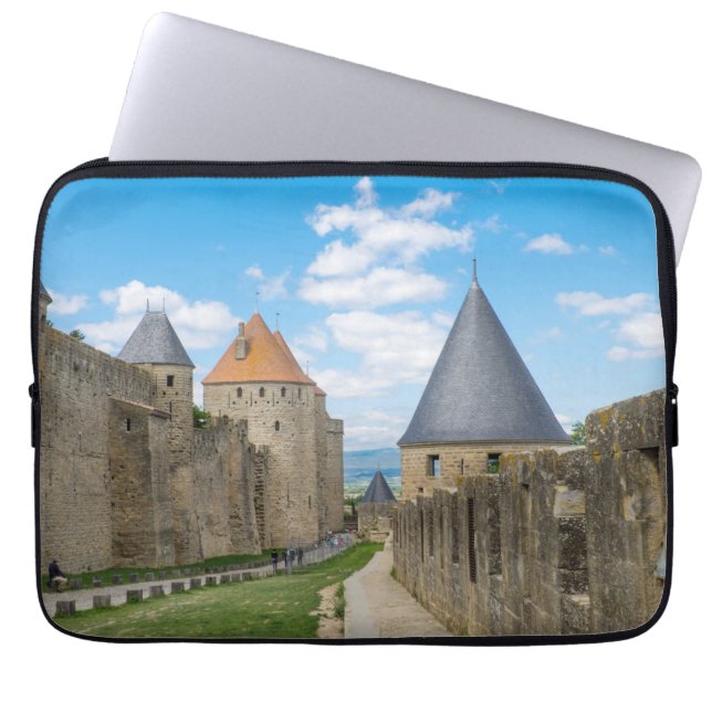 Medieval Walls of Carcassonne Laptop Sleeve (Front)