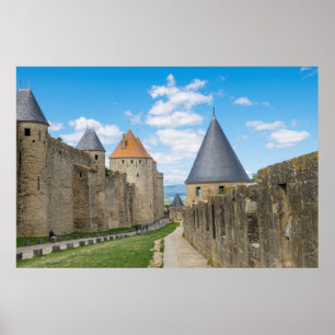Medieval Walls of Carcassonne Poster