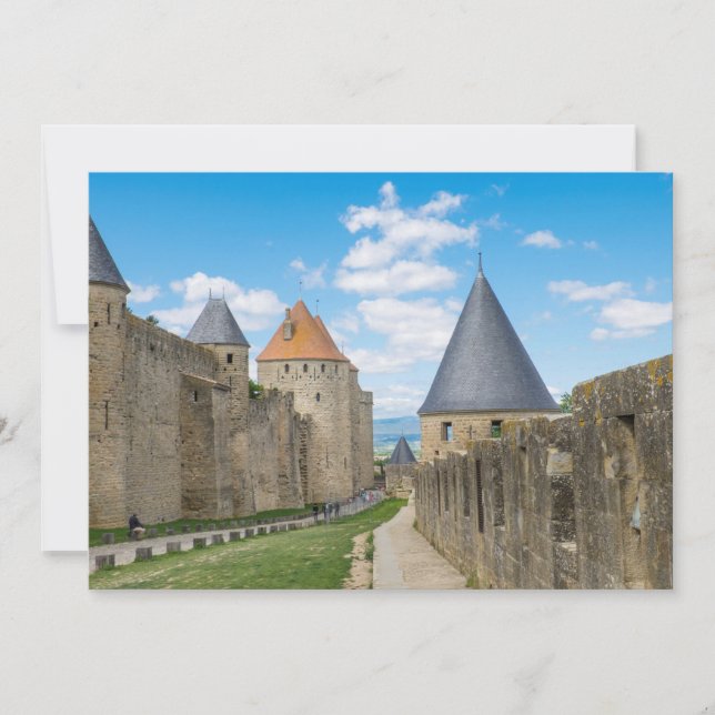 Medieval Walls of Carcassonne Thank You Card (Front)