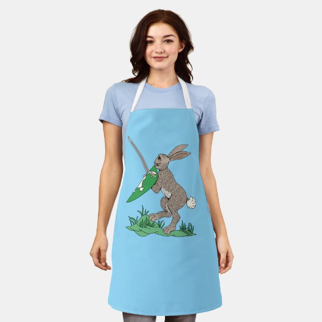 Medieval Warrior Rabbit Apron (Worn)