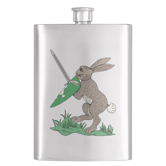 Medieval Warrior Rabbit Flask (Front)