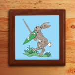 Medieval Warrior Rabbit Gift Box<br><div class="desc">A shield-bearing sword-wielding rabbit based on various fighting or otherwise murderous rabbits found in medieval marginalia.</div>