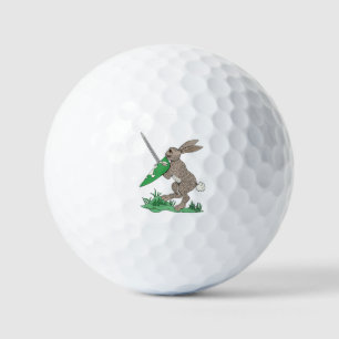 Medieval Warrior Rabbit Golf Balls