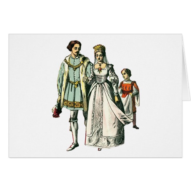 Medieval Wedding ~ Bride And Groom Cards (Front Horizontal)