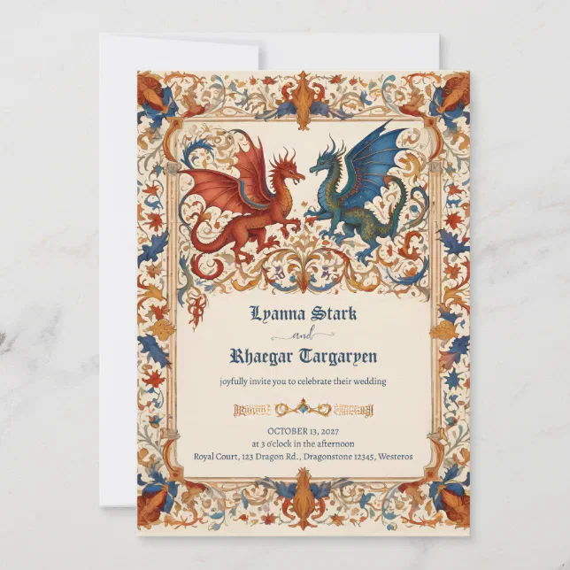 Medieval Wedding Invitation, Ancient Manuscript Invitation | Zazzle