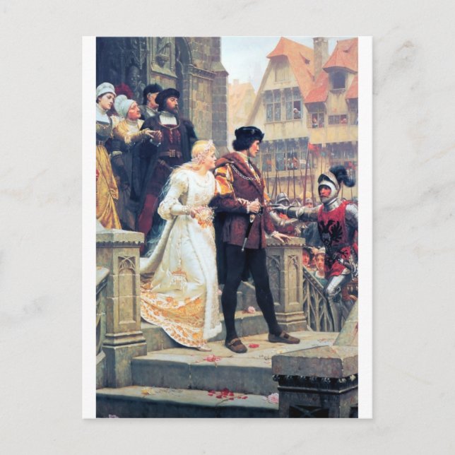 Medieval Wedding Romance Postcard (Front)