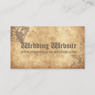 Medieval Wedding Website Card