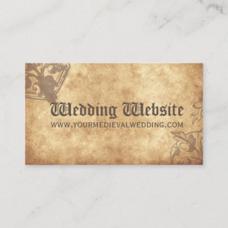 Medieval Wedding Website Card
